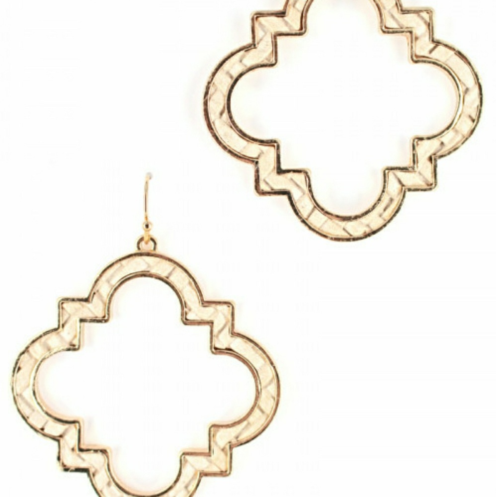 NATURAL CLOVER FASHION EARRINGS - Picture 2 of 2